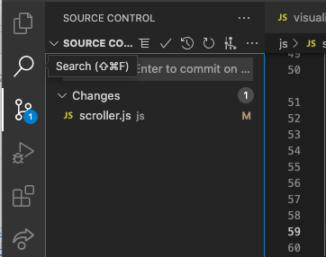 VSCode file status view