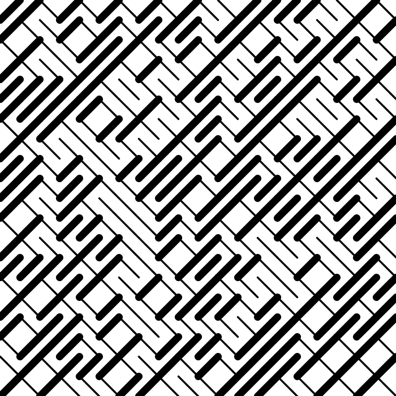 Line of randomized diagonal lines