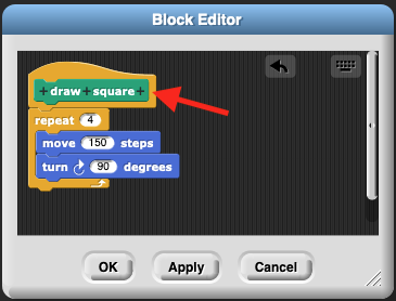 Click the arrow in the name