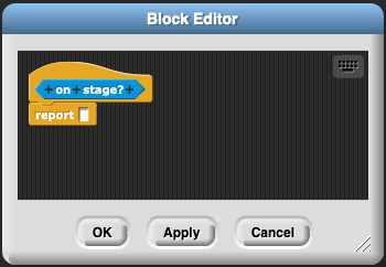 on stage? editor