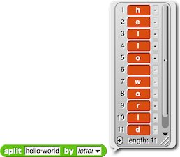 split text result