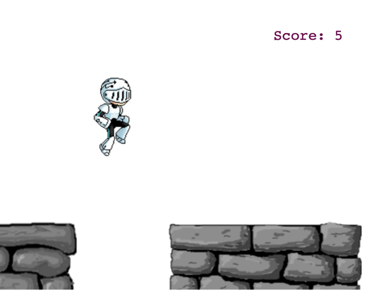 castle runner in action