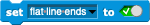 set flat ends block