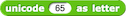unicode to letter block