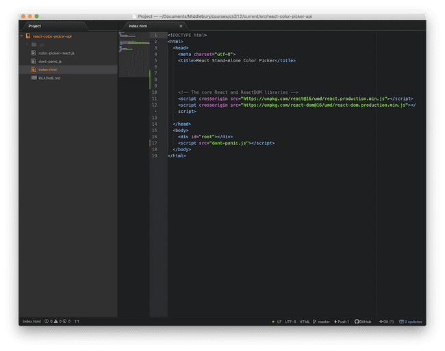 Atom main view